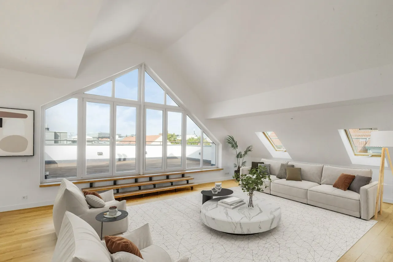WE 44 – Dachgeschoss mit großer Fensterfront